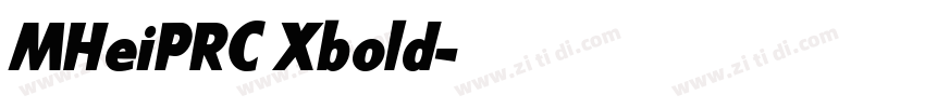 MHeiPRC Xbold字体转换